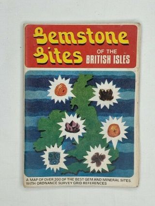 Gemstone Sites Of The British Isles Map Best Gem And Mineral Sites Vintage Rare
