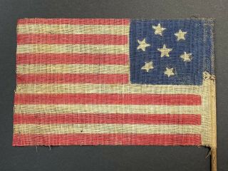 Antique Seven Star United States Parade Flag 1876 Civil War Era