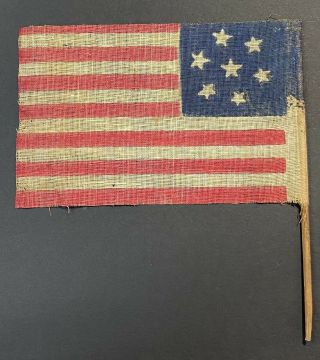 Antique SEVEN STAR United States PARADE FLAG 1876 Civil War Era 2