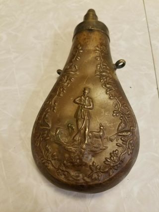 Rare Antique Hunting Powder Flask 1800 