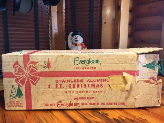 Vintage Evergleam 4ft.  Stainless Aluminum Christmas Tree 55 Branch No Stand