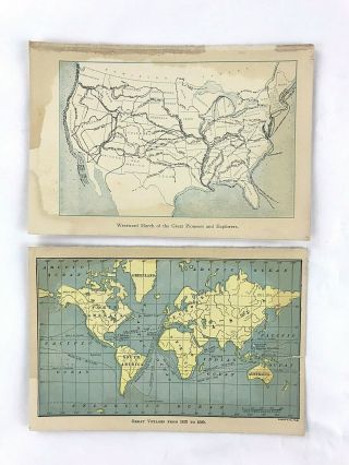 Maps From History Of The United States 1911 Ridpath Pioneers & Great Voyages