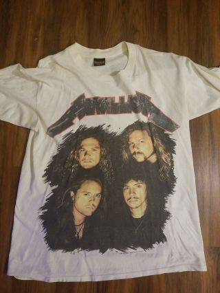 Vintage 1991 Metallica Wherever I May Roam Stage Set Tour Shirt.  Xl