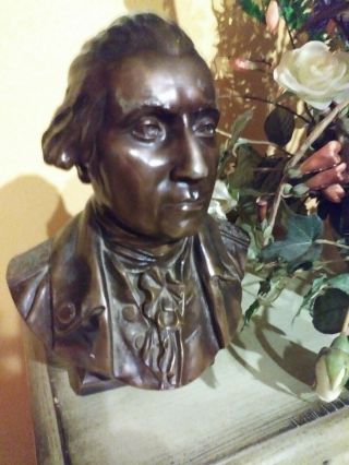 Limited Edition 227 George Washington Bronze Bust Bicentennial Society Houdon