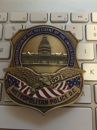 Clinton Presidential Inauguration Washington Dc Metro Hallmark Metal Badge