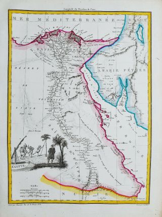 1812 LAPIE - rare map AFRICA NORTH,  EGYPT,  CAIRO,  LYBIA,  TRIPOLI,  EGYPTE,  AFRIQUE 2
