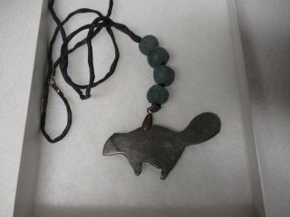 EARLY HUDSON BAY CO.  FUR TRADE BEAVER NECKLACE 2