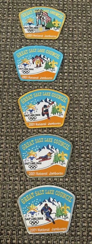 2001 National Jambore Great Salt Lake Council JSP Olympics 21 Patch Set BSA 3