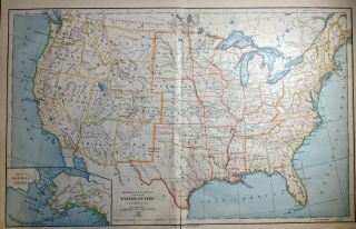 1877 Map Of The United States By General Adolph Von Steinwehr