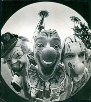 1971 Press Photo Costume Seafair Clowns Teeny Long Norrie Suder Andriesen 8x8