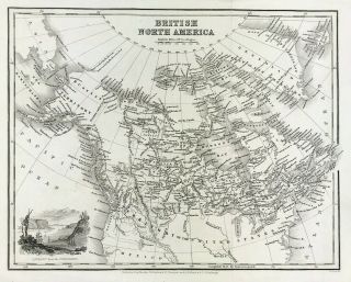 Antique Map Of British North America C1831 By Scott Engraved