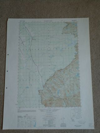 Large 28x22 1950 Topo Map Sandy Bay,  Maine Armstrong Canada Quebec