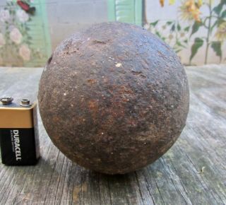Vintage Cannon Ball Civil War 8lbs Iron Battlefield 8 Lbs Dug Cannonball Rare Vg