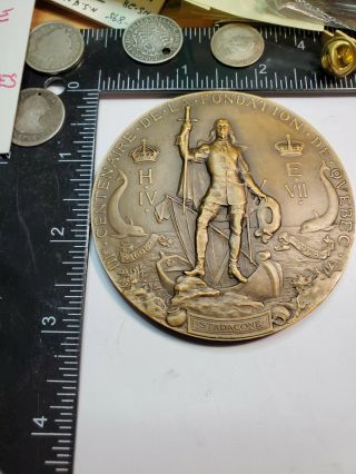 Medal Commemorating The Tercentenary Of The Foundation Of Quebec.  1908.  H.  Dubois
