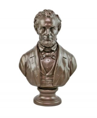 Vintage President Abe Abraham Lincoln 17 " Chalk Plaster Bust Statue Sculpture