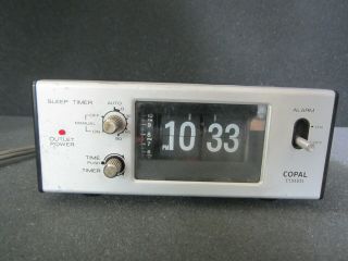 Vintage Copal Flip Table Digital Alarm Timer Clock Mg - 111 White
