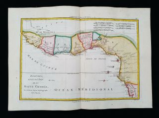 1787 Bonne & Desmarest - Orig.  Map Africa,  Guinea,  Afrique,  Ivory Coast,  Gambia