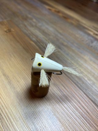 Vintage Fishing Lure Rare Creek Chub Plunker Bass Bug Flyrod Tough Old Wood Bait
