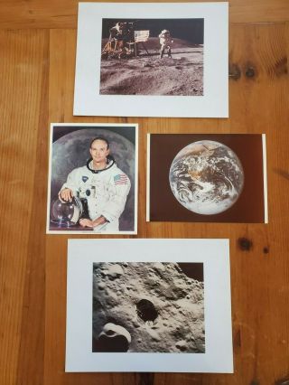 Nasa Apollo 11 Photo Grouping - 8 X10 Michael Collins,  Earth From Space,  Lander