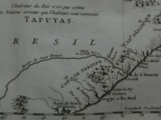 1757 BELLIN Atlas map BRAZIL - Carte du Bresil - South America 3