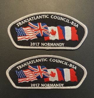 Black Eagle Lodge 482 Transatlantic Council 2017 Normandy Set White/ Mylar Bor