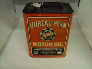 Vintage Bureau - Penn Two Gallon Service Station Oil Can S - 015