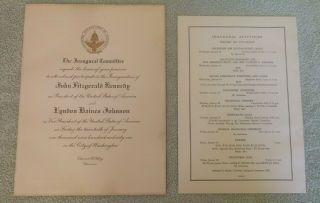 1961 John F.  Kennedy Inauguration Invitation (l Ebrc)