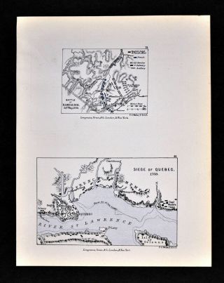 Siege Of Quebec 1759 Canada French Indian War Plain Of Abraham Map
