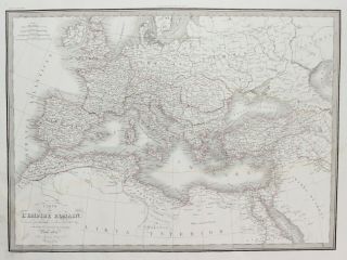 Europe,  Asia,  Northern Africa; Roman Empire - Lapie - 1832