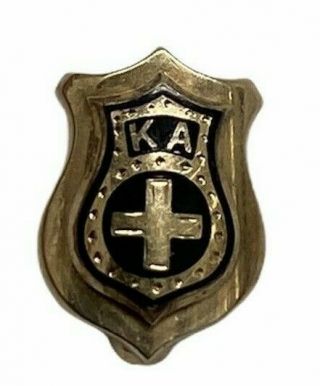 Antique 10k Gold Kappa Alpha Order Ka Fraternity Badge Pin C - 9639
