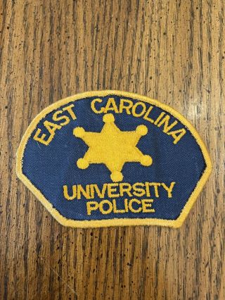 1st Issue East Carolina University Police Cheesecloth Back Patch Nc College