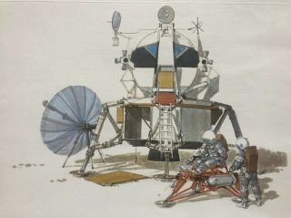 Vintage NASA/Grumman Apollo Lunar Module Lithograph print - Rare Plate 2 2