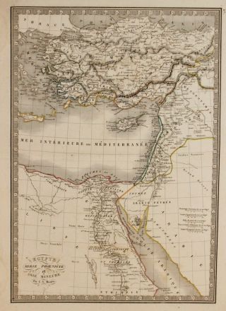 Turkey,  Syria,  Cyprus,  Israel,  Egypt,  Nile Delta; Asia - C.  V.  Monin - 1838 - 1839
