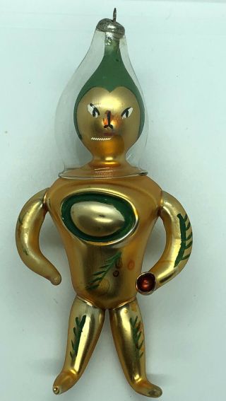 Vintage Astronaut Spaceman Alien Robot Christmas Xmas Ornament Hand Blown