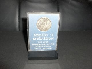 Apollo 11 Mfa Flown Metal Nasa Columbia Eagle Moon Landing Medallion Medal