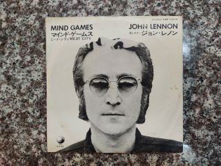 John Lennon 7 " Japan Mind Games Apple Record Meat City Ear - 10474 Vinyl Beatles