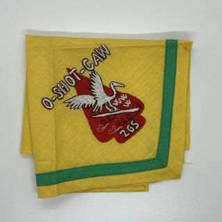 Vintage Bsa Neckerchief—o - Shot - Caw—boy Scout—order Arrow—1960s—no.  7?—lodge 265
