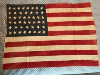 46 Star Linen Parade Flag With Printed Stars 24 " X 33 "