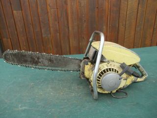 Vintage Pioneer 600 Chainsaw Chain Saw With 19 " Bar