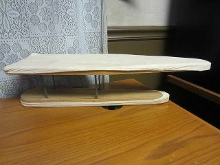 Vintage Compact Small Wooden Tabletop Double Sided Sleeve Ironing Board