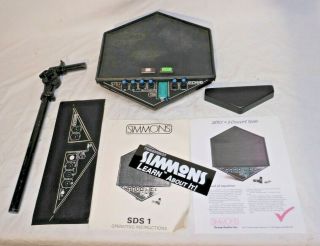 Vintage 1989 Simmons Sds - 1 Sample Player Pad W/original Box,  Manuals,  2 Eproms