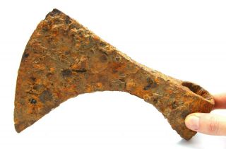 Ancient Rare Authentic Viking Kievan Rus Medieval Iron Battle Axe 12 - 14thС AD 2