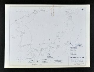 West Point Wwii Map War Japan Operation Olympic Invasion Of Japanese Mainland