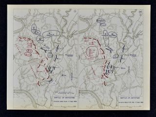 West Point Civil War Map - Battle Of Antietam - Sharpsburg Virginia Va - Sept 17