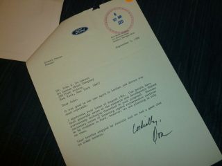 Letter From Ford Motor President To John Delorean,  Lotus Docs,  More