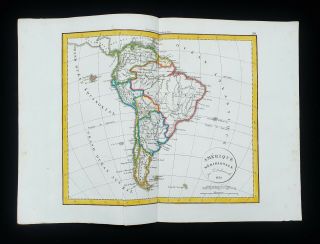 1828 Vaugondy - Delamarche: Rare Map Of South America,  Paraguay,  Brazil,  La Plata