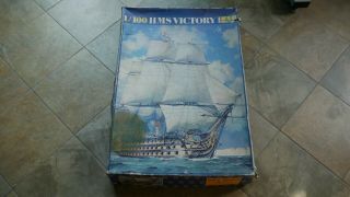 Vintage H.  M.  S Heller Victory 1/100 Sailing Ship Kit Model 897 Missing A Part