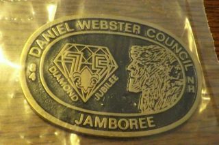 Boy Scout Paper Weight Max Silber 1984 Daniel Webster Council Diamond Jubilee