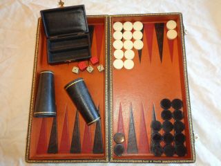 Vintage Checkers & Backgammon Set - France