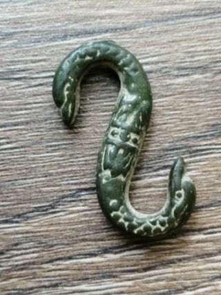Ancient Viking Bronzee mount for sword Snake Jormungandr 2